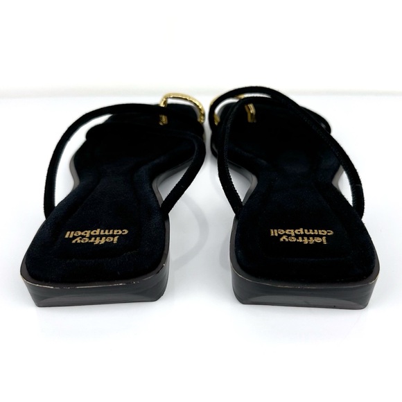 Jeffrey Campbell Women's Islander Suede Ring Toe Slide Sandals Black Size 5.5 - Picture 7 of 9